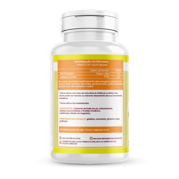 Castanha da Índia 120 cápsulas 500 mg
