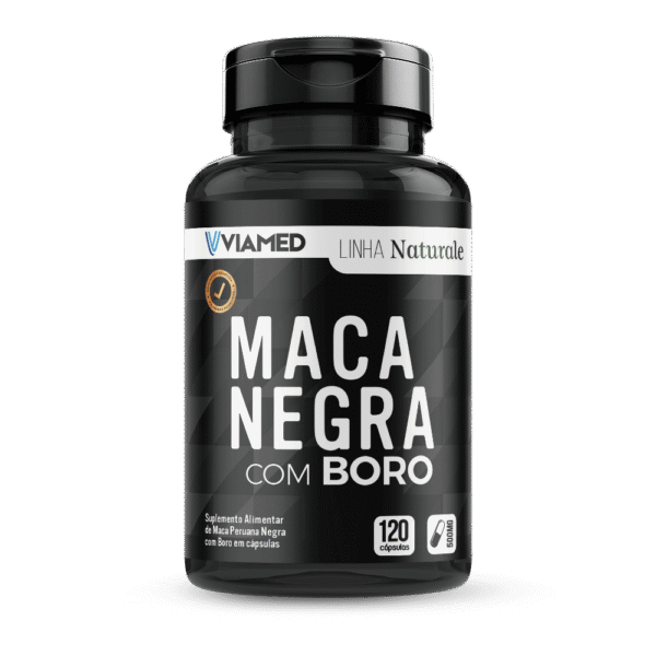 Maca Peruana Negra Com Boro 120 Cáps 500mg