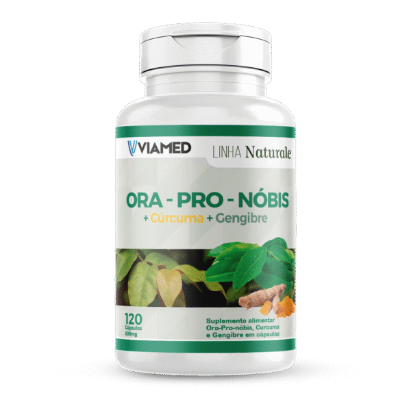 Ora-Pro-Nóbis + Cúrcuma e Gengibre 500 mg