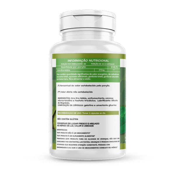 Ora-Pro-Nóbis com 120 cápsulas 500mg