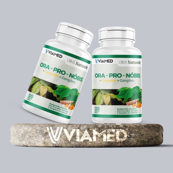 Ora-Pro-Nóbis + Cúrcuma e Gengibre 500 mg