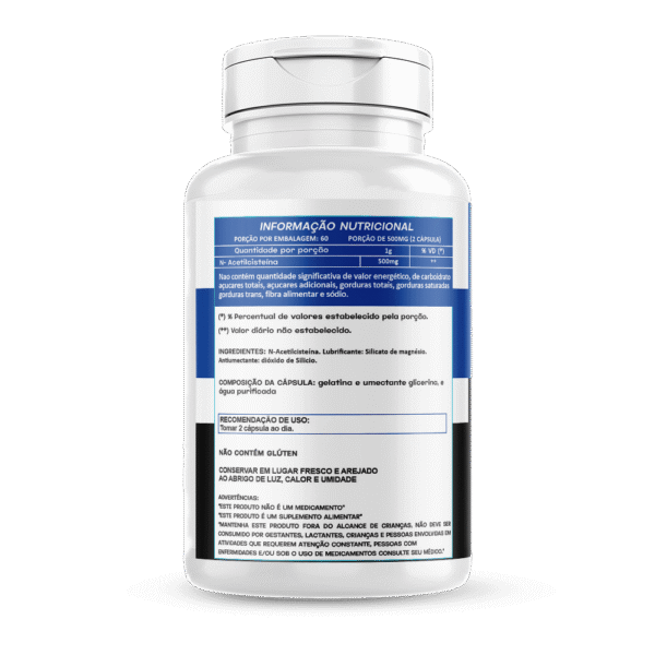 Nac 120 Cápsulas 500mg Hionutri