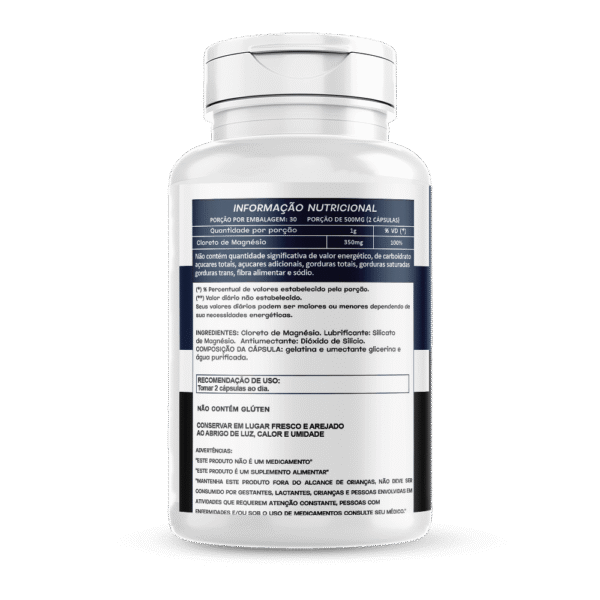 Cloreto de Magnésio 60 cápsulas 500mg Hionutri