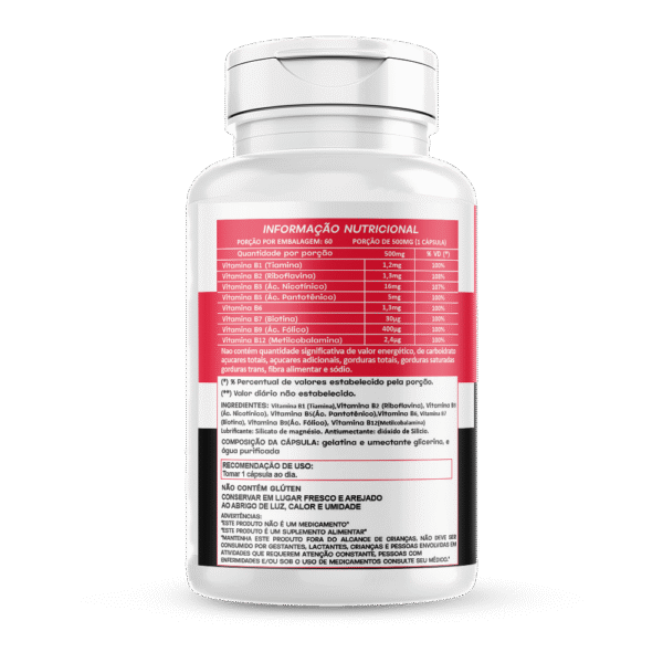 Complexo B 60 cápsulas 500mg Hionutri