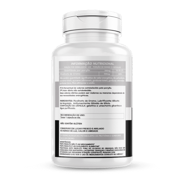 Picolinato de Cromo 120 cápsulas 500mg Hionutri