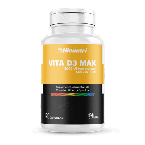 Vita D3 Max 2.000UI 120 Cápsulas 500mg Hionutri