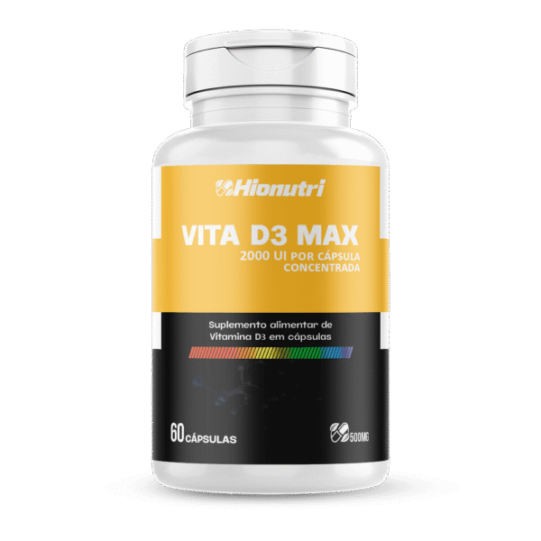 Vita D3 Max 2.000UI 60 Cápsulas 500mg Hionutri